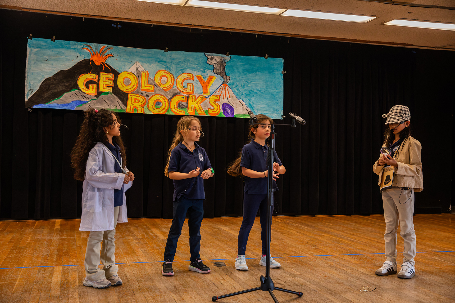 GPS students performing on stage